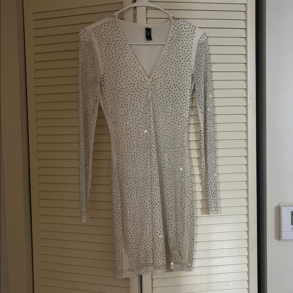 Windsor Silver Sequin Dress